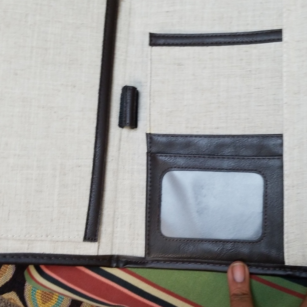 Linen And Leather Document Folder - image 2